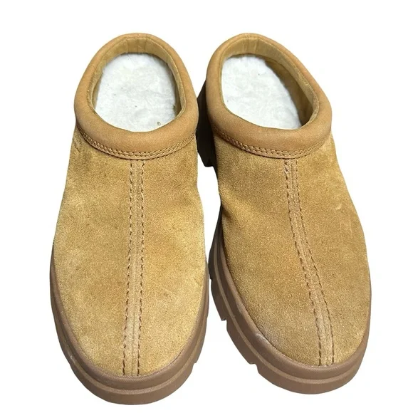 Koolaburra by UGG Neerie Clog Size 8 Brown Tan Slip On Chunky Faux Fur Comfy - Picture 5 of 11